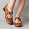 Anika - Chaussures orthopédiques vintage à nez rond pour l'automne