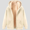 Fleece-lined hooded winter coat for men