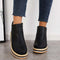 Women's zipped platform boots