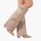 Women's orthopaedic suede boots with a low heel