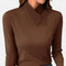 Top a maniche lunghe e collo alto da donna