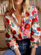 Wien rød boho bluse med blomster elegant snit romantisk efterårslook