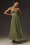 Ditte | Bustier, abito midi fit & flare in tulle autunnale plissettato