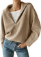 Pull en tricot côtelé avec col montant et fermeture à glissière
