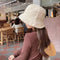 Sombrero Bob de Lana Rizada para Mujer Invierno Casual