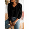 Women's hoodie - Relaxed fit - Loose texture - Tie detail - Drawstring hood