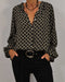 Omara - Women's V-neck blouse for autumn