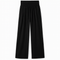Women's summer wide-leg trousers in lightweight fabric with elastic waistband and fluid fit