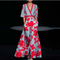 Mia - robe longue à fleurs automnales