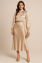 Vestido midi para mujer con cuello alto