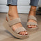 Chic and comfortable women's sandals - Platform summer sandals with thick sole and round nose