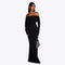 FrenchLiz - Abito off-shoulder con paillettes da donna, edizione autunnale