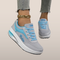 Scarpe da ginnastica con zeppa da donna con stampa grafica - Scarpe casual di alta gamma