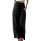 Eleganti pantaloni a vita alta da donna in lino e cotone dallo stile raffinato