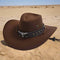 Cowboyhat | Klassisk model | Vegetabilsk læder og flettet hagerem | Justerbar model