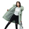 Women's hooded winter coat with fur collar
