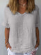 Femei confortabile toamna V-Neck T-Shirt | Chic