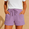 Pantaloncini estivi leggeri con elastico in vita per donna | Manya