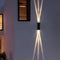Moderna applique a LED nera per esterni
